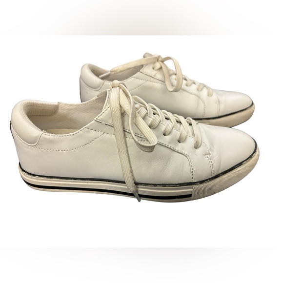 Kenneth Cole New York Shoes - Kenneth Cole New York Women’s White Leather Kam Stripe Lace Up‎ Sneakers Size 7